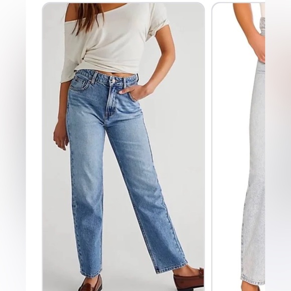 We The Free Denim - Free People We The Free The Pacifica  High Rise Straight Leg Light wash Jeans 26